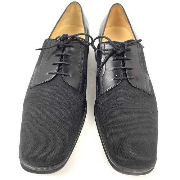 Salvatore Ferragamo Women's Loafers Leather/Fabric Black DP5032B Size 9B - Picture 2 of 13